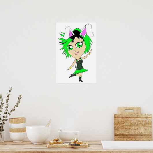Poster chibi lapine (Cuisine)