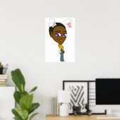 Poster chibi lapinegirl   (Bureau à domicile)