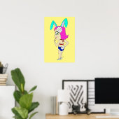 Poster chibi lapinegirl   (Bureau à domicile)