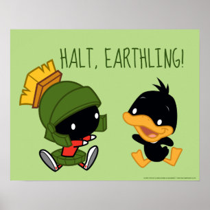 Poster Chibi MARVIN LE MARTIAN™ & DAFFY DUCK™