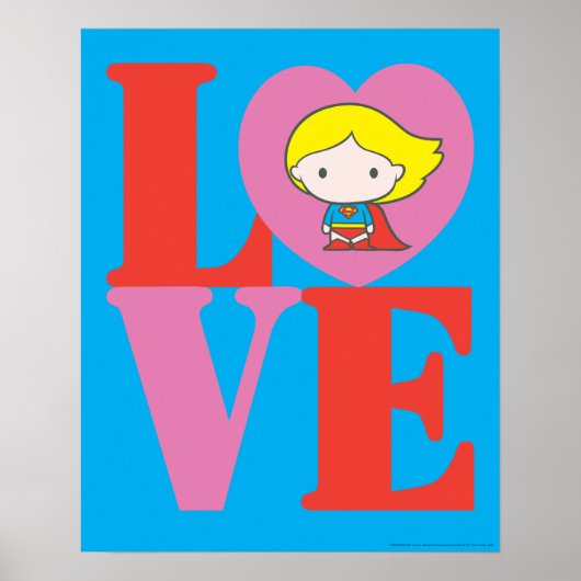 Poster Chibi Supergirl LOVE (Devant)