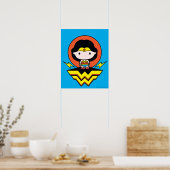 Poster Chibi Wonder Woman avec Pois et logo (Cuisine)