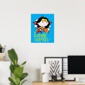 Poster Chibi Wonder Woman Voler Avec Lasso (Bureau à domicile)