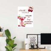 Poster Chic A Tini Bit Older Cherry Martini 65th Birthday (Bureau à domicile)