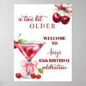 Poster Chic A Tini Bit Older Cherry Martini 65th Birthday (Devant)