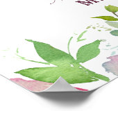 Poster Chic amour florissant est doux Treat Mariage SIGNE (Coin)