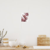 Poster Chic Argent ART ABSTRAIT Design Abstrait (Cuisine)
