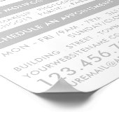 Poster Chic Argent Lashes Artiste maquillage de beauté (Coin)