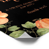 Poster Chic Black Fall Citrouille Baby shower Déchets Raf (Coin)