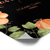 Poster Chic Black Fall Citrouille Baby shower Faveurs (Coin)