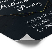 Poster Chic Black Gold Custom Retirement Party (Coin)