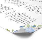 Poster Chic Blue Balloons Floral Boy Baby shower Siège (Coin)