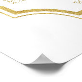 Poster Chic Blush Floral Gold Cadre de siège graphique (Coin)