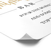 Poster Chic Boho rose floral or mimosa signe barre (Coin)