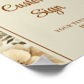 Poster Chic Boho Terre Cuite Beige Olive Floral Personnal (Coin)