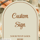 Poster Chic Boho Terre Cuite Beige Olive Floral Personnal
