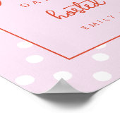 Poster Chic Bow Polka Dot Galentine's Day Party Bienvenue (Coin)