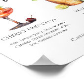 Poster Chic Bride Groom Signature Cocktails Menu Mariage (Coin)