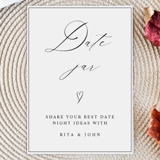 Poster Chic Calligraphie Date Jar Idées Mariage Sign