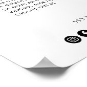 Poster Chic Calligraphie Simple Elégant Tarif (Coin)