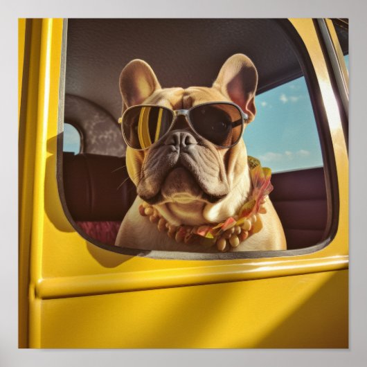 Poster Chic Canine Elégance : Chic French Bulldog Poste (Devant)