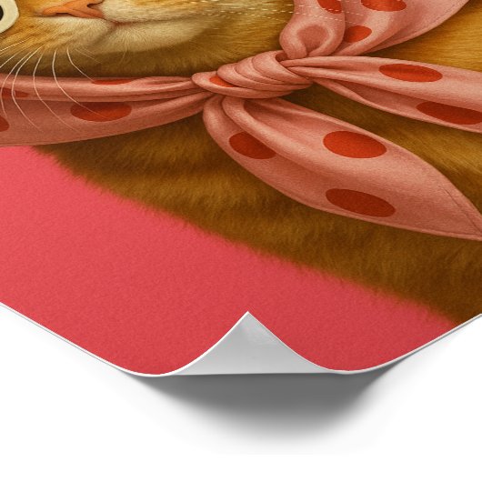 Poster Chic Cat Funny Aesthetic Wall Art Print  (Coin)