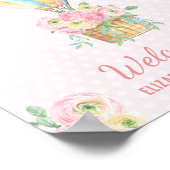 Poster Chic Chic Air Balloon Rose Floral Douche (Coin)