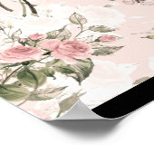 Poster Chic chic, français chic, vintage, floral, rustiqu (Coin)