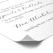 Poster Chic crête botanique Signature Boisson mariage Sig (Coin)