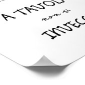 Poster Chic cuisine italienne art cuillère citation fourc (Coin)