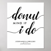 Poster Chic Donut Mind Si Je Fais Coeur Script Mariage Fa (Devant)