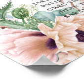 Poster Chic Dusty Rose Blush Floral Mariage Graphique de (Coin)