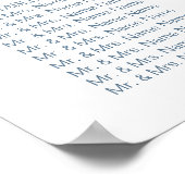 Poster Chic Dusty Rose Floral Seing Chart (Coin)