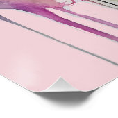 Poster Chic Eau De Fabulous Customisé Aquarelle Parfum (Coin)