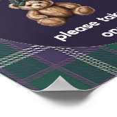 Poster Chic Elegant Fancy Bear Favor Sign (Coin)