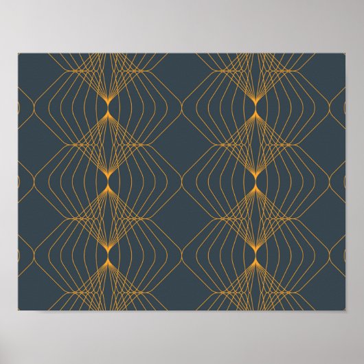 Poster Chic, elegant, simple geometric graphic pattern (Devant)