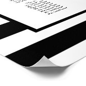 Poster Chic et large rayures MODERNE avec sièges Mariage  (Coin)