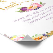 Poster Chic Fairy Purple Rose Floral Pacifier jeu de chas (Coin)