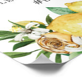 Poster Chic Fleur de Citron Partagez l'Amour Étiquette Ph (Coin)