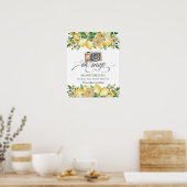 Poster Chic Fleur de Citron Partagez l'Amour Mariage (Cuisine)