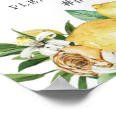 Poster Chic Fleur de Citron Partagez l'Amour Mariage (Coin)