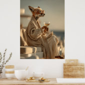 Poster Chic Fox Relaxant dans le style (Cuisine)
