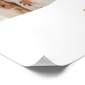 Poster Chic Gold Blanc Personnalisé Trois Papa Script Pho (Coin)