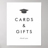 Poster Chic Grad Casquette Graduation des cartes et cadea (Devant)