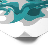 Poster Chic Gris ART ABSTRAIT Design Moderne (Coin)
