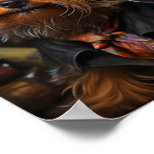 Poster Chic habillé drôle chien ​ ​ porter des lunettes c (Coin)