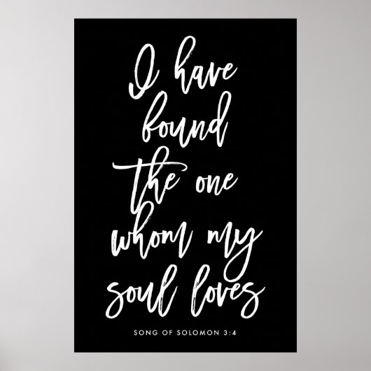 Poster Chic Hand Lettered J'ai trouvé le seul signe (Devant)