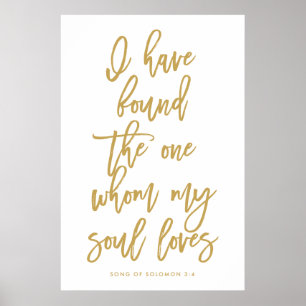 Poster Chic Hand Lettered J'ai trouvé le seul signe