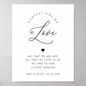 Poster Chic Heart Script Generations of Love Mariage Sign (Devant)
