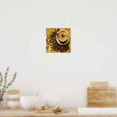 Poster Chic Java cappuccino Café Haricots Lover café (Cuisine)
